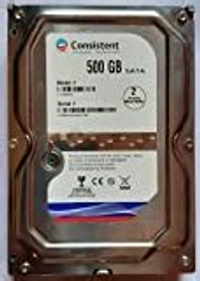Consistent 500Gb SATA Hard Drive 2yrs warranty 3.5" - Silver